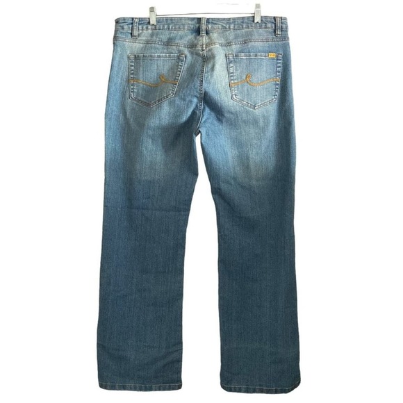 Bill Blass Jeans Womens 16 Stretch Bootcut Plus Size Medium Wash Blue New - Picture 10 of 11